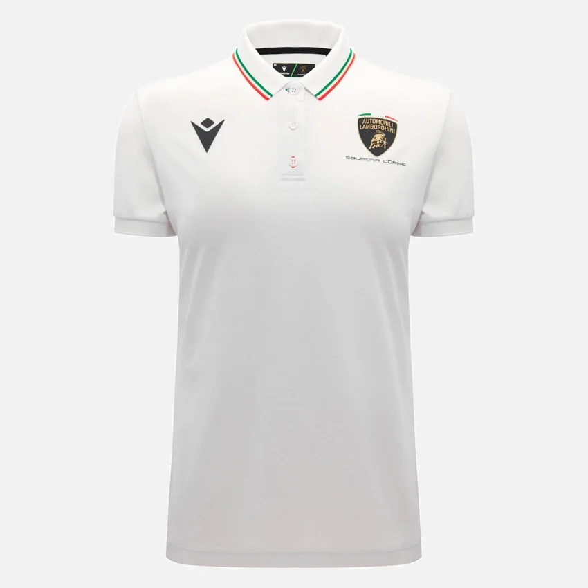 Camisas blancas para mujer de Automobili Lamborghini Squadra Corse Camisas blancas para mujer de Automobili Lamborghini Squadra Corse