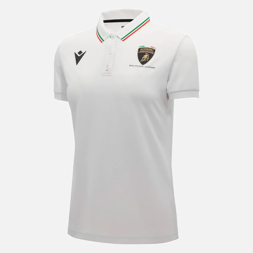 Camisas blancas para mujer de Automobili Lamborghini Squadra Corse Camisas blancas para mujer de Automobili Lamborghini Squadra Corse