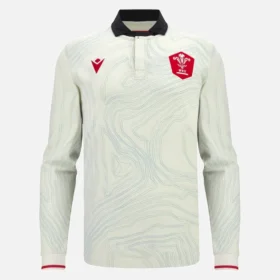 Camisas de manga larga para los partidos fuera de casa de la selección galesa de rugby 2025/26