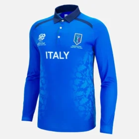 Camisas de partido con manguitos de la Federación Italiana de Críquet para la Copa del Mundo de 2026 Camisas de partido con manguitos de la Federación Italiana de Críquet para la Copa del Mundo de 2026
