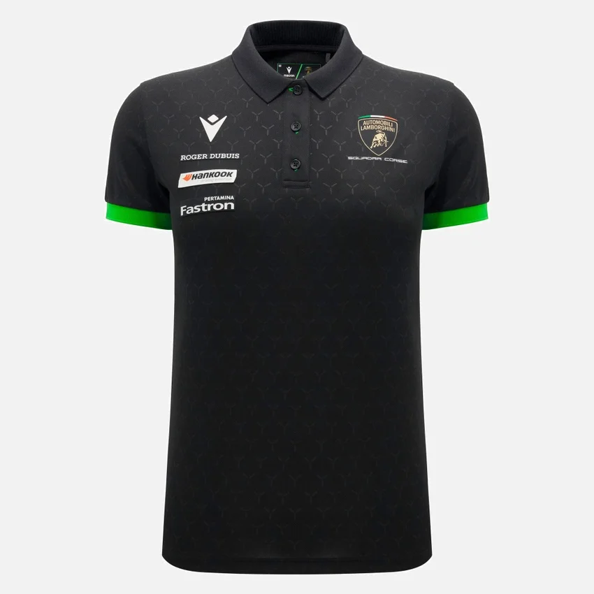 Camisas negras para mujer de Automobili Lamborghini Squadra Corse Camisas negras para mujer de Automobili Lamborghini Squadra Corse