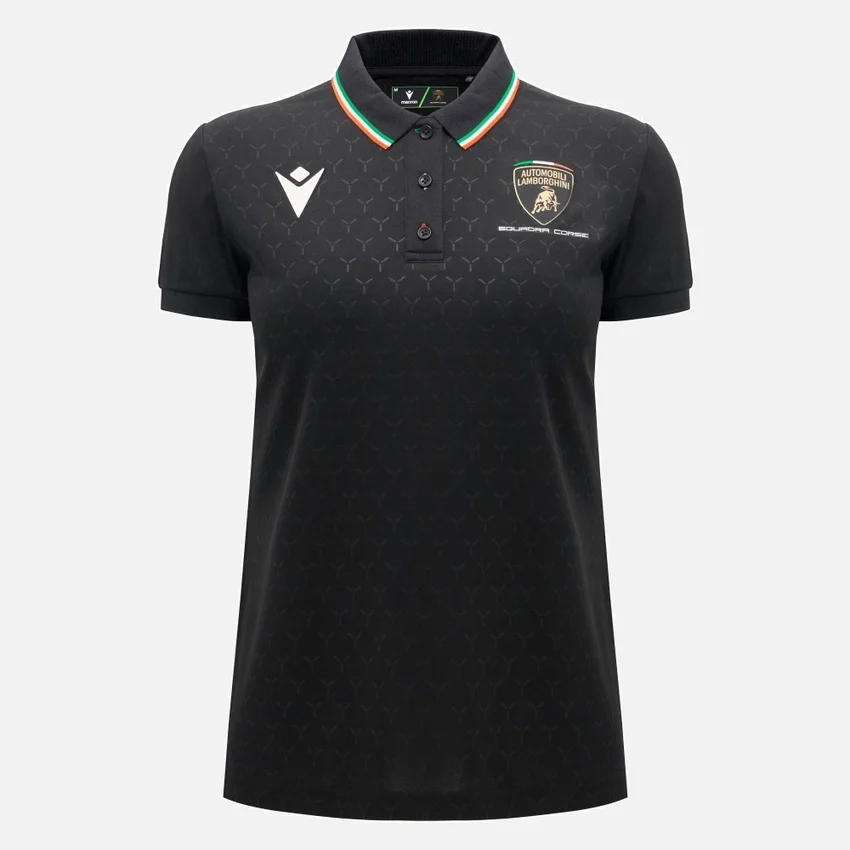 Camisas negras para mujer de Automobili Lamborghini Squadra Corse Camisas negras para mujer de Automobili Lamborghini Squadra Corse