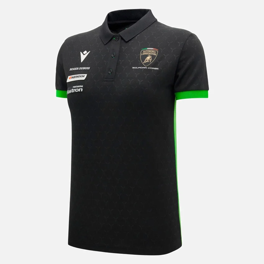 Camisas negras para mujer de Automobili Lamborghini Squadra Corse Camisas negras para mujer de Automobili Lamborghini Squadra Corse