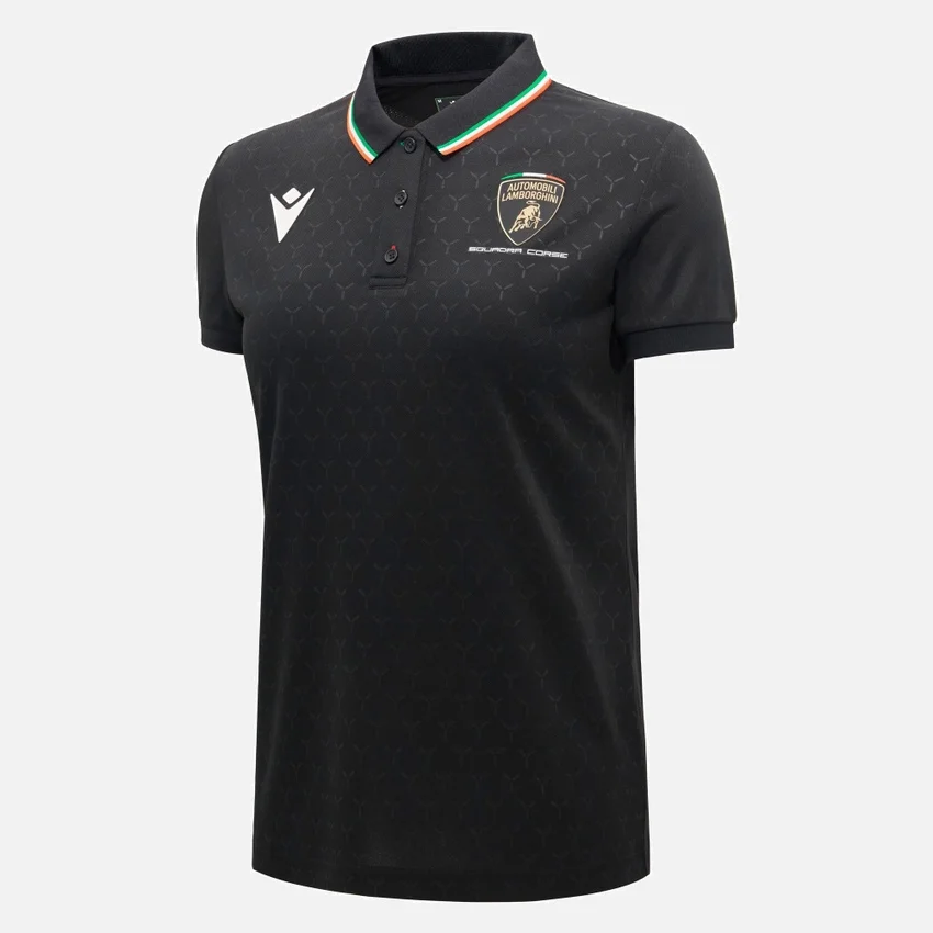 Camisas negras para mujer de Automobili Lamborghini Squadra Corse Camisas negras para mujer de Automobili Lamborghini Squadra Corse