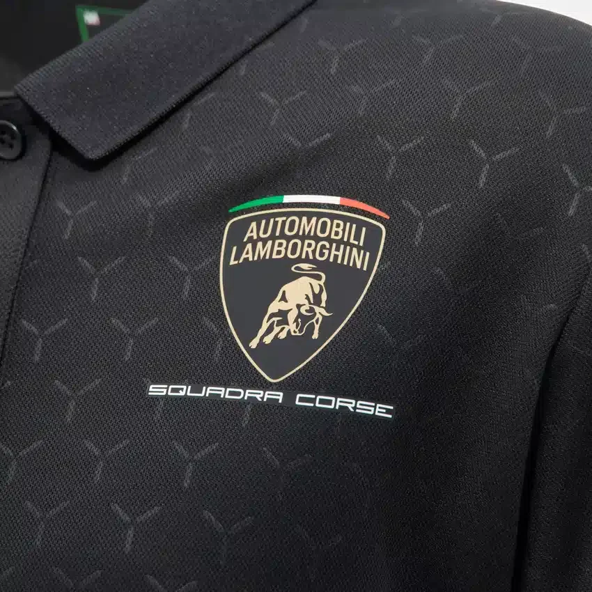 Camisas negras para mujer de Automobili Lamborghini Squadra Corse Camisas negras para mujer de Automobili Lamborghini Squadra Corse