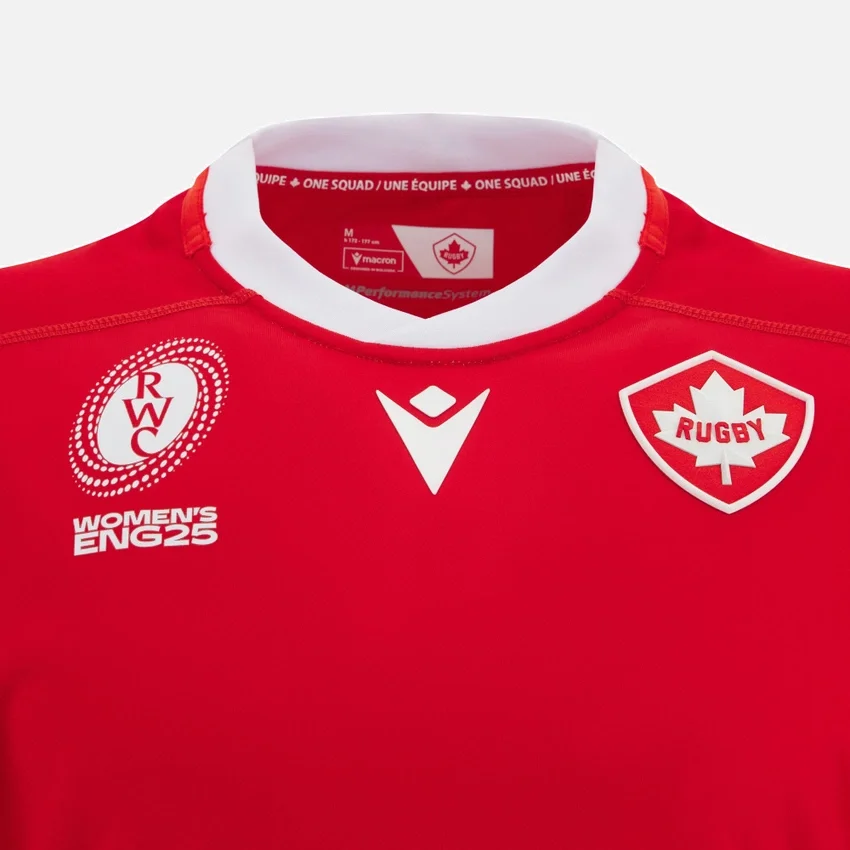 Camisas réplica de local de la selección femenina de rugby de Canadá para la WRWC 2025 Camisas réplica de local de la selección femenina de rugby de Canadá para la WRWC 2025