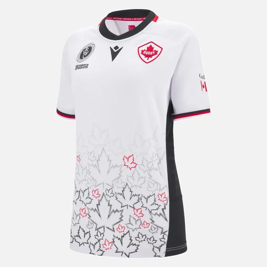 Camisas réplica de visitante de la selección femenina de rugby de Canadá WRWC 2025 Camisas réplica de visitante de la selección femenina de rugby de Canadá WRWC 2025