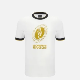 Camiseta de algodón de la línea junior para aficionados a la Copa del Mundo de Rugby Femenino 2025