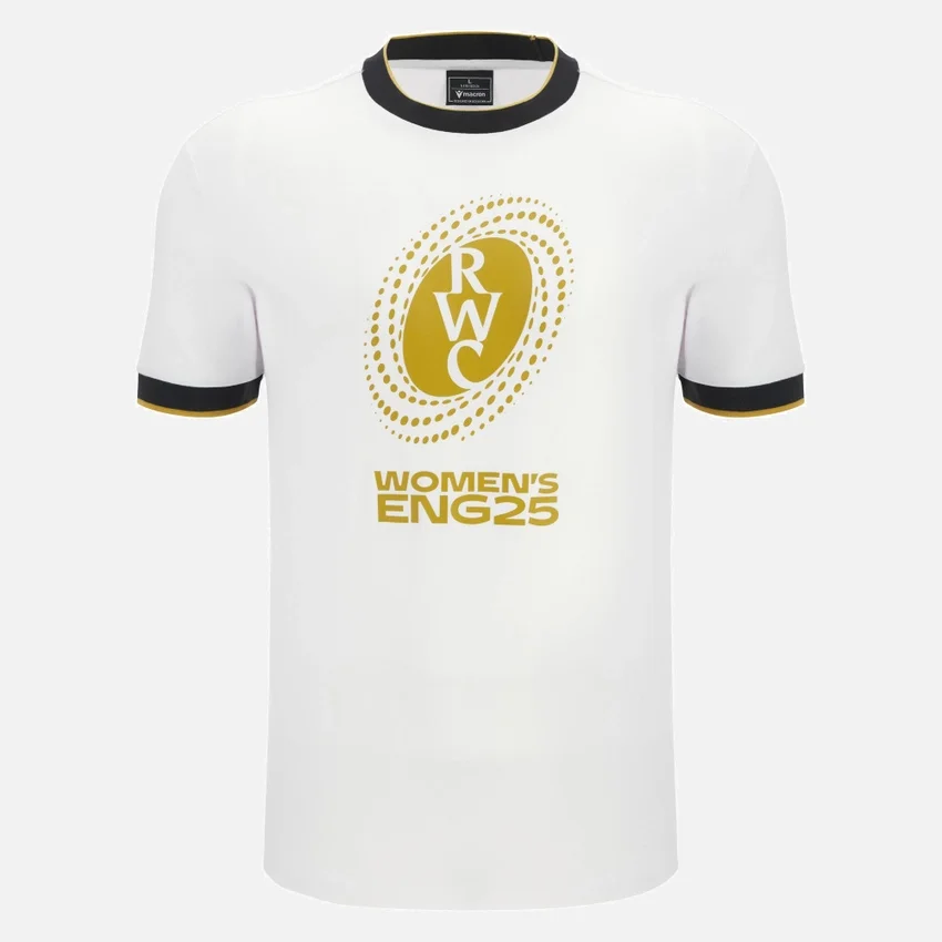 Camiseta de algodón de la línea para aficionados adultos de la Copa del Mundo de Rugby Femenino 2025 Camiseta de algodón de la línea para aficionados adultos de la Copa del Mundo de Rugby Femenino 2025