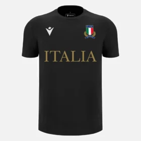 Camiseta de algodón de la línea para aficionados Italia Rugby 2025/26 para adultos