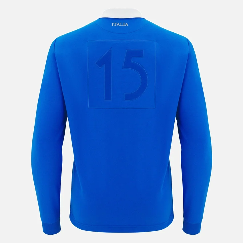 Camiseta de algodón de la línea para aficionados Italia Rugby 2025/26 para adultos Camiseta de algodón de la línea para aficionados Italia Rugby 2025/26 para adultos