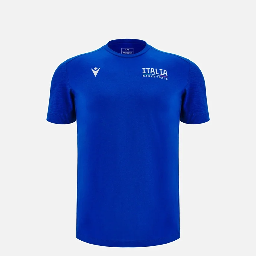 Camiseta de algodón de viaje para jugadores juveniles de Italbasket 2025/26 Camiseta de algodón de viaje para jugadores juveniles de Italbasket 2025/26