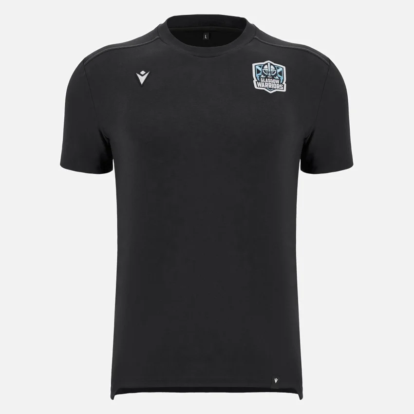 Camiseta de algodón negra Glasgow Warriors 2025/26 Camiseta de algodón negra Glasgow Warriors 2025/26