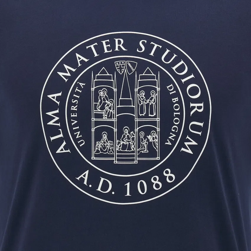 Camiseta de algodón para adulto de la colección Unibo en azul marino Camiseta de algodón para adulto de la colección Unibo en azul marino