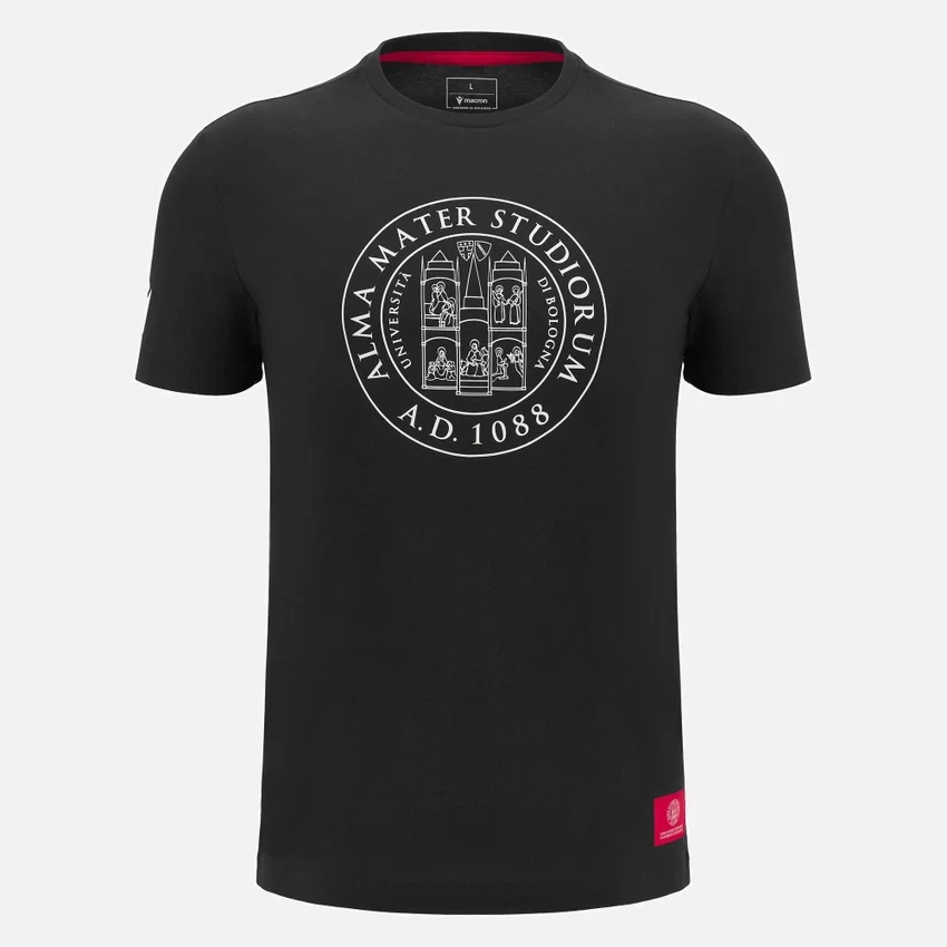 Camiseta de algodón para adultos de la colección Unibo en color negro Camiseta de algodón para adultos de la colección Unibo en color negro