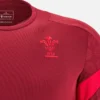 Camiseta de entrenamiento con manguitos Welsh Rugby 2025/26 en rojo intenso
