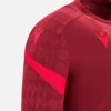 Camiseta de entrenamiento con manguitos Welsh Rugby 2025/26 en rojo intenso