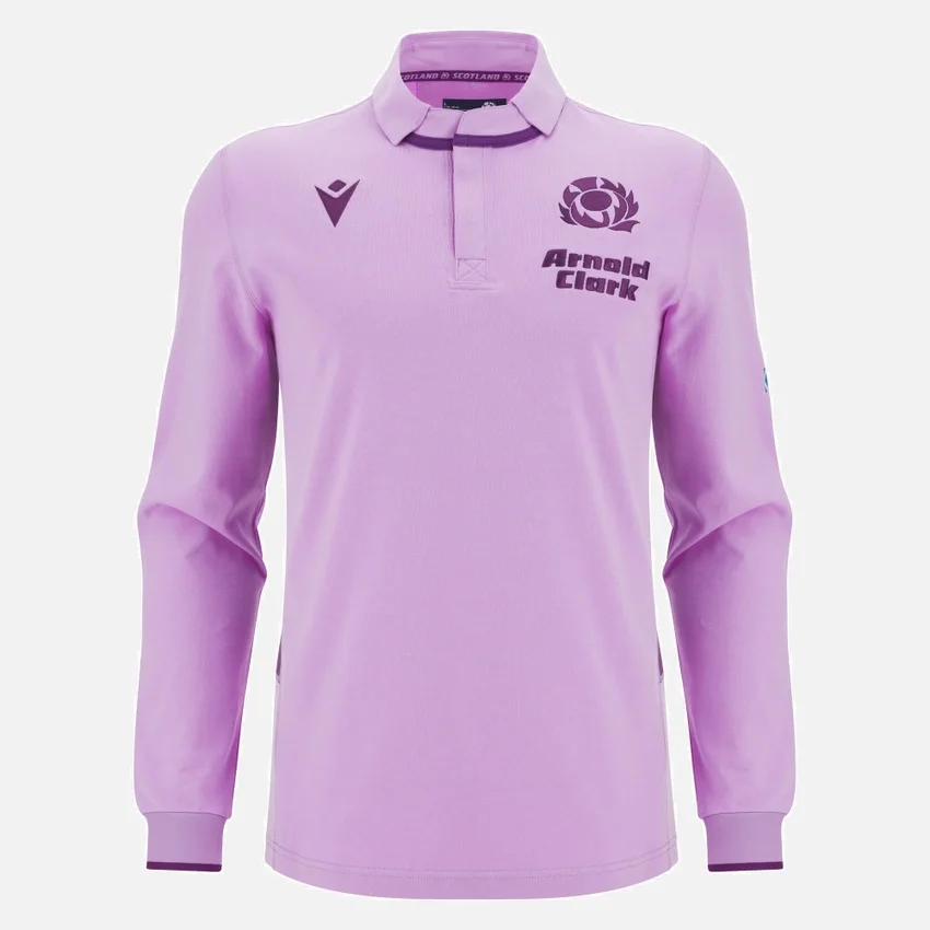 Camiseta de manguitos de algodón para los partidos fuera de casa de la selección escocesa de rugby 2025/26 Camiseta de manguitos de algodón para los partidos fuera de casa de la selección escocesa de rugby 2025/26