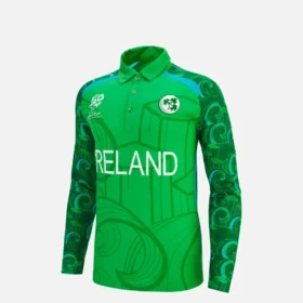 Camiseta de partido de manguitos largos para jóvenes del equipo de críquet de Irlanda T-20 para la Copa del Mundo de 2026
