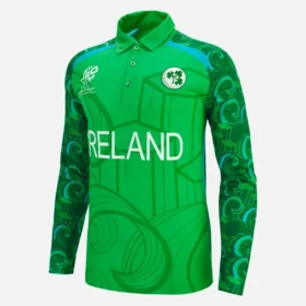 Camiseta de partido de manguitos T-20 del equipo de críquet de Irlanda para la Copa del Mundo de 2026