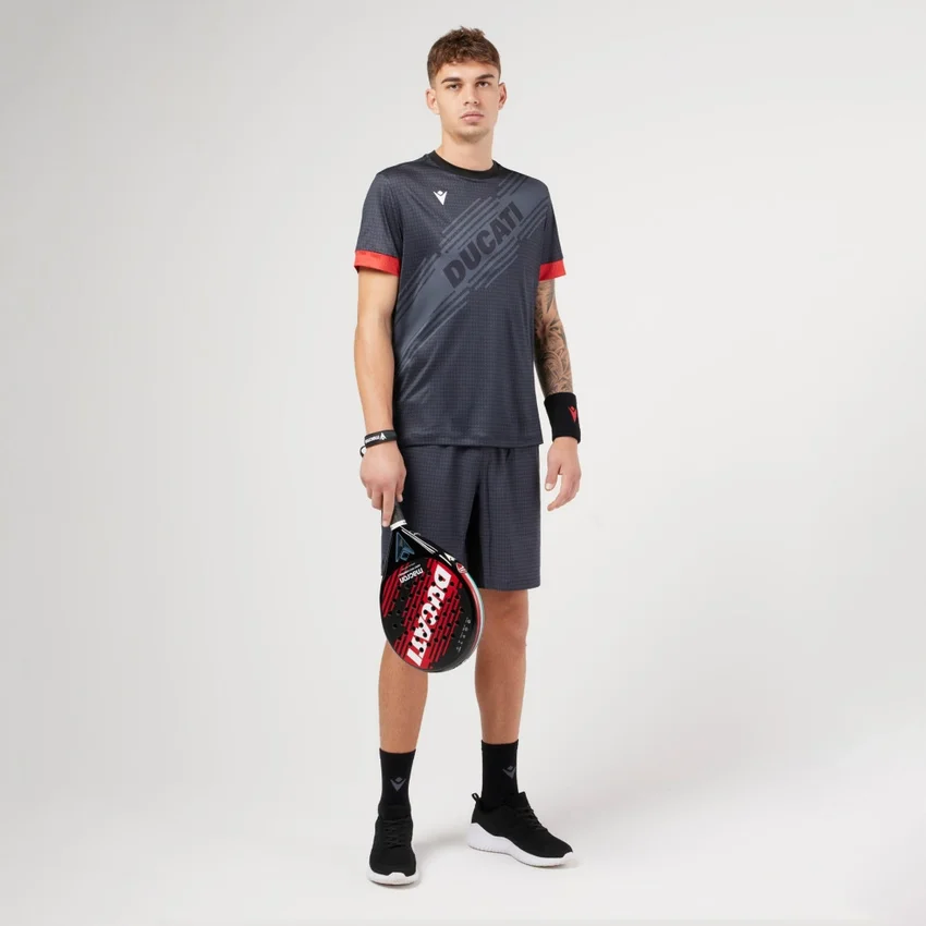 Camiseta de pádel negra Macron X Ducati Camiseta de pádel negra Macron X Ducati