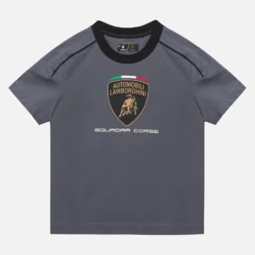 Camiseta deportiva gris para niño de Automobili Lamborghini Squadra Corse Camiseta deportiva gris para niño de Automobili Lamborghini Squadra Corse