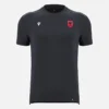 Camiseta deportiva negra de estilo Athleisure de la selección nacional de Albania FSHF 2026/27 para hombre