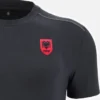 Camiseta deportiva negra de estilo Athleisure de la selección nacional de Albania FSHF 2026/27 para hombre