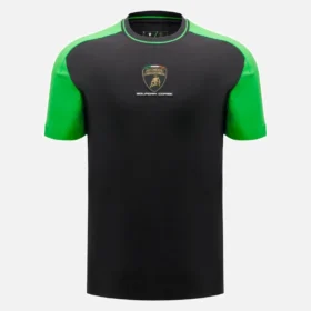 Camiseta deportiva negra para hombre de Automobili Lamborghini Squadra Corse Camiseta deportiva negra para hombre de Automobili Lamborghini Squadra Corse