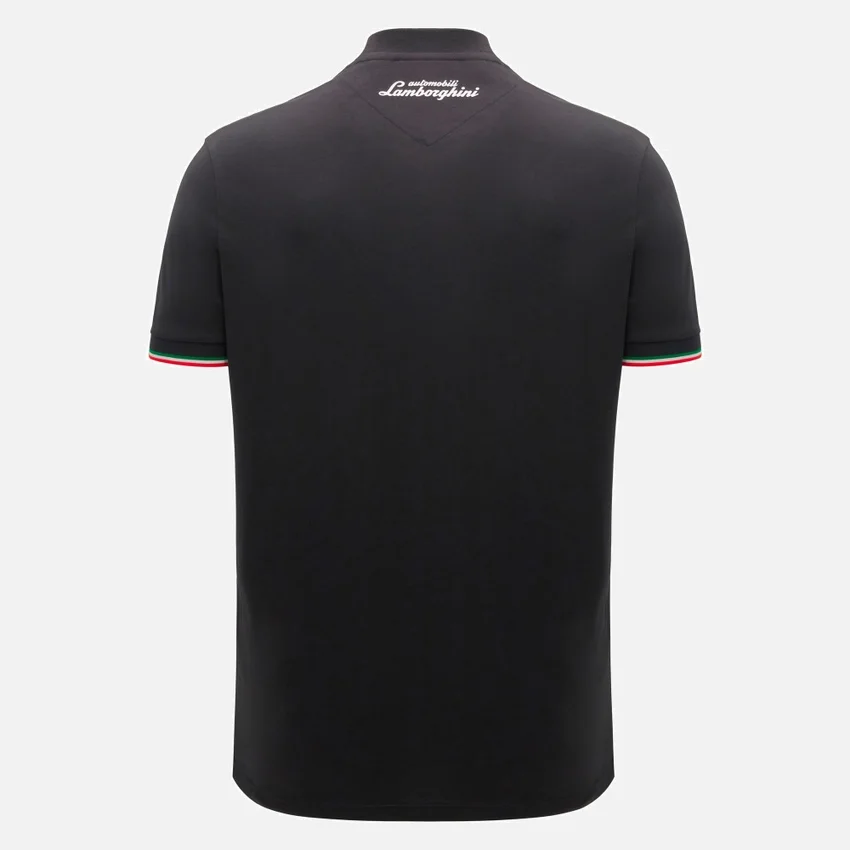 Camiseta deportiva tricolor negra para hombre de Automobili Lamborghini Squadra Corse