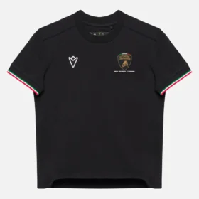 Camiseta deportiva tricolor negra para niño de Automobili Lamborghini Squadra Corse Camiseta deportiva tricolor negra para niño de Automobili Lamborghini Squadra Corse