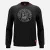 Colección Unibo Sudadera negra de cuello redondo sin cepillar para Adultos Colección Unibo Sudadera negra de cuello redondo sin cepillar para Adultos