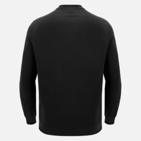 Colección Unibo Sudadera negra de cuello redondo sin cepillar para Adultos