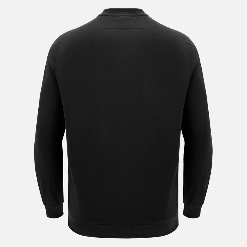 Colección Unibo Sudadera negra de cuello redondo sin cepillar para Adultos Colección Unibo Sudadera negra de cuello redondo sin cepillar para Adultos