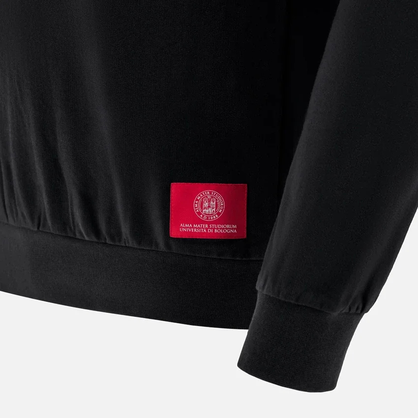 Colección Unibo Sudadera negra de cuello redondo sin cepillar para Adultos Colección Unibo Sudadera negra de cuello redondo sin cepillar para Adultos