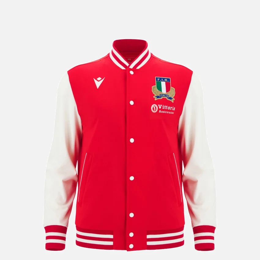 Cápsula Garibaldi Italia Rugby 2025/26 Chaqueta Anthem para niños de estilo Athleisure Cápsula Garibaldi Italia Rugby 2025/26 Chaqueta Anthem para niños de estilo Athleisure