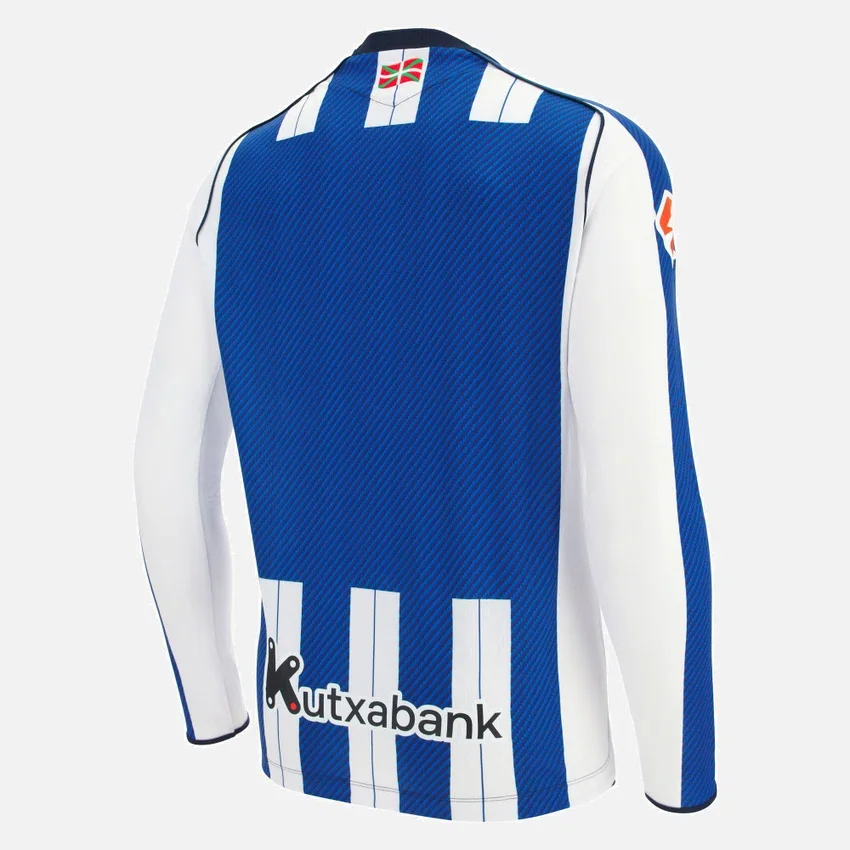Equipación de local de manguitos largos para adultos de la Real Sociedad 2025/26 Equipación de local de manguitos largos para adultos de la Real Sociedad 2025/26