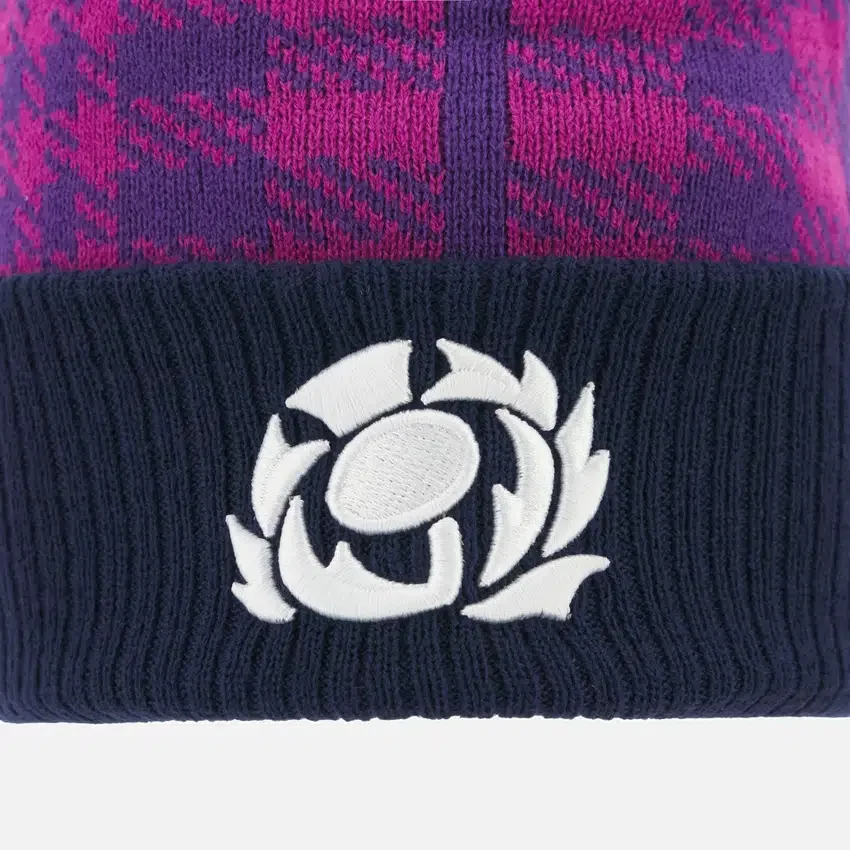 Gorro de pompón azul marino y morado Scottish Rugby 2025/26 Gorro de pompón azul marino y morado Scottish Rugby 2025/26