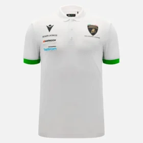Polos blancos para hombres de Automobili Lamborghini Squadra Corse