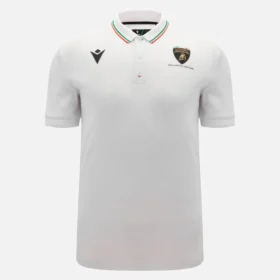 Polos blancos para hombres de Automobili Lamborghini Squadra Corse