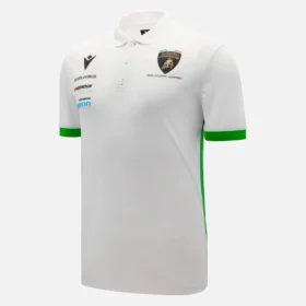 Polos blancos para hombres de Automobili Lamborghini Squadra Corse