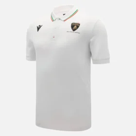 Polos blancos para hombres de Automobili Lamborghini Squadra Corse