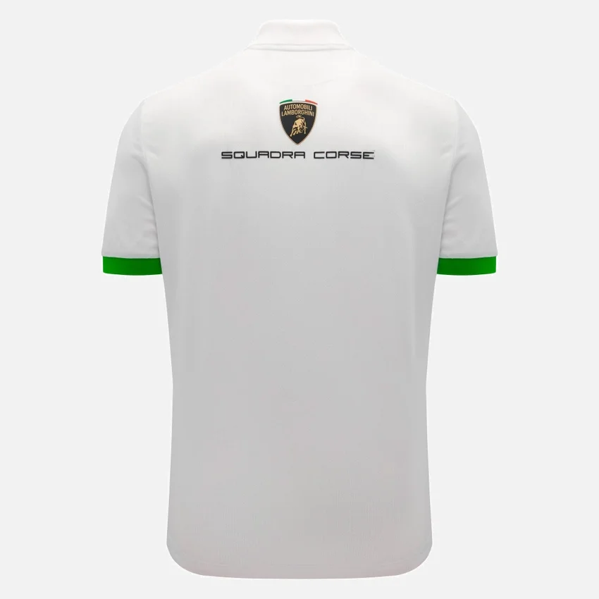 Polos blancos para hombres de Automobili Lamborghini Squadra Corse Polos blancos para hombres de Automobili Lamborghini Squadra Corse