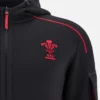 Sudadera con capucha Welsh Rugby 2025/26 Black Athleisure Tech Sudadera con capucha Welsh Rugby 2025/26 Black Athleisure Tech