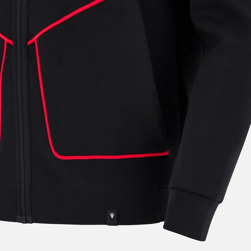 Sudadera con capucha Welsh Rugby 2025/26 Black Athleisure Tech Sudadera con capucha Welsh Rugby 2025/26 Black Athleisure Tech