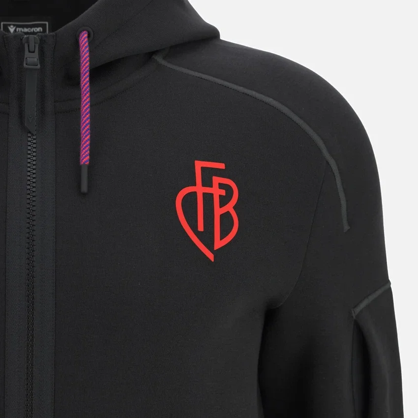 Sudadera con capucha y cremallera completa de algodón para adultos FC Basel 2025/26 Athleisure Sudadera con capucha y cremallera completa de algodón para adultos FC Basel 2025/26 Athleisure