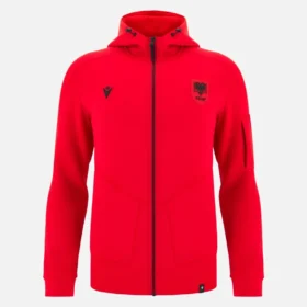 Sudadera con capucha y cremallera completa de la selección nacional de Albania FSHF 2026/27 Sudadera con capucha y cremallera completa de la selección nacional de Albania FSHF 2026/27