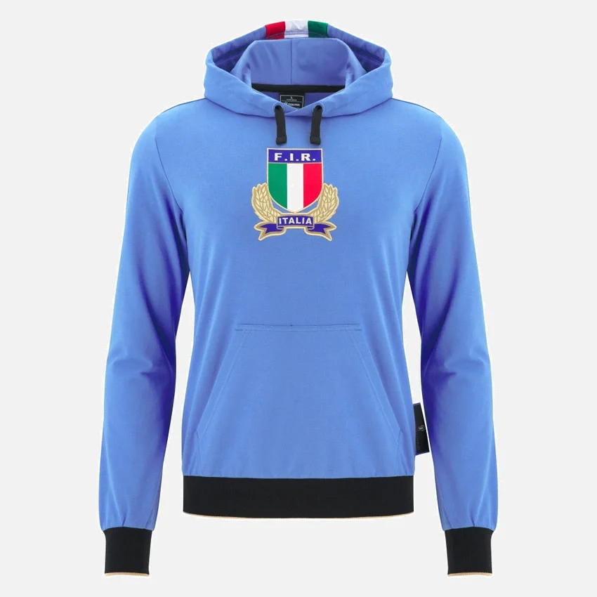 Sudadera con cremallera completa de la línea para aficionados de Italia Rugby 2025/26 Sudadera con cremallera completa de la línea para aficionados de Italia Rugby 2025/26