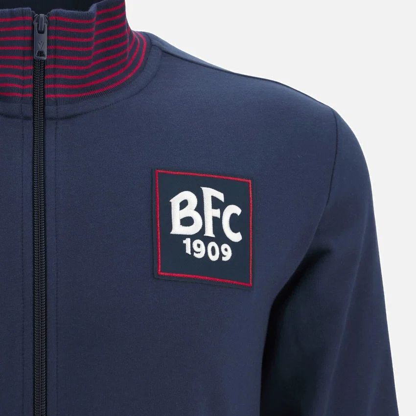 Sudadera con cremallera completa de la línea para aficionados del Bologna FC 1909 2025/26 Sudadera con cremallera completa de la línea para aficionados del Bologna FC 1909 2025/26