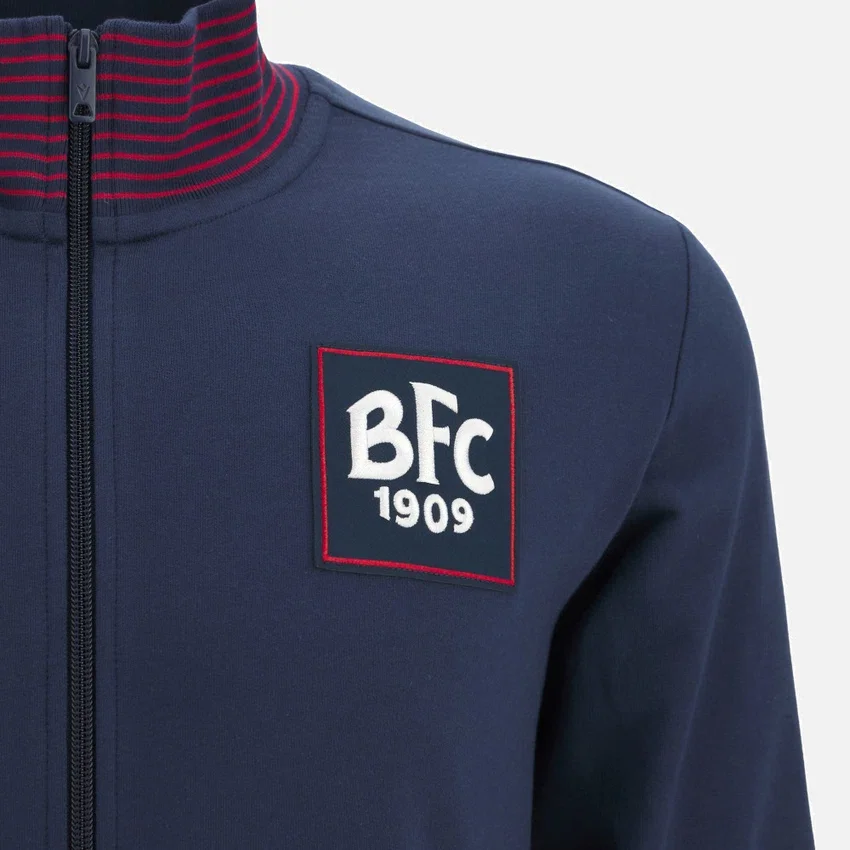Sudadera con cremallera completa de la línea para aficionados junior del Bologna FC 1909 2025/26 Sudadera con cremallera completa de la línea para aficionados junior del Bologna FC 1909 2025/26